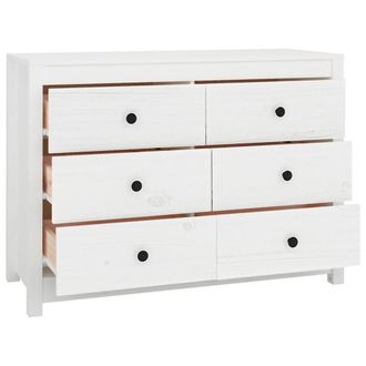 Berkfield Home Side Cabinet White 100x40x72 cm Solid Wood Pine | Size: 100 x 40 x 72 cm