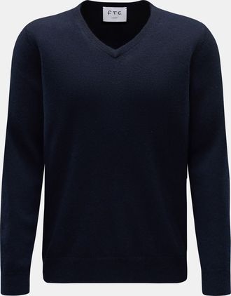 FTC Men - Cashmere V-neck jumper navy