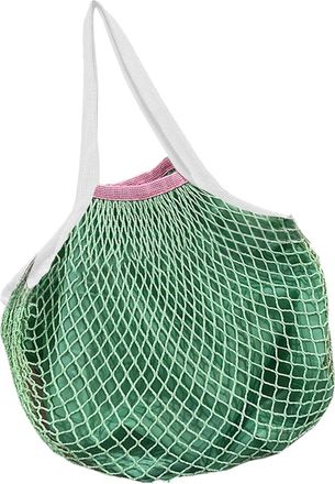 Generic Reusable Mesh Grocery Bag, Cotton Shopping Tote for Vegetables and Fruits, Long Handle Shoulder Bag, Large Capacity Stretchable Produce Organizer, Eco