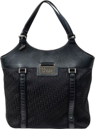 Dior Black Diorissimo Canvas Large Street Chic Tote (Authentic Pre-Loved)