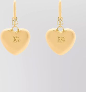 Dolce & Gabbana heart-shaped drop earrings with polished finish