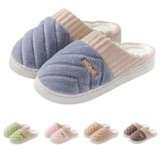 Generic Winter Slippers for Womens Men, Fluffy Warm Ladies Slippers, Memory Foam Plush Fleece Lined House Shoes, Anti-Slip Cosy Cloud Slipper Indoor Outdoor