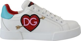 Dolce & Gabbana Portofino Sneakers - Dames - Sneakers - Wit - 35 EU - Leer - Schoenen
