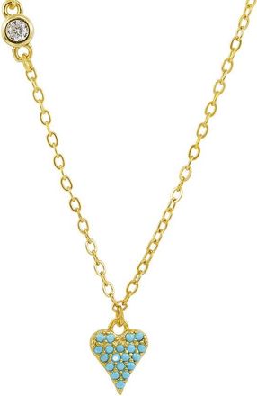 Savvy Cie Jewels Silver Cz Drop Necklace