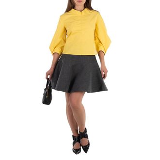 Jil Sander Ladies Sunbeam Cowl-Effect Cotton Blouse, Brand Size 36 (US Size 4)