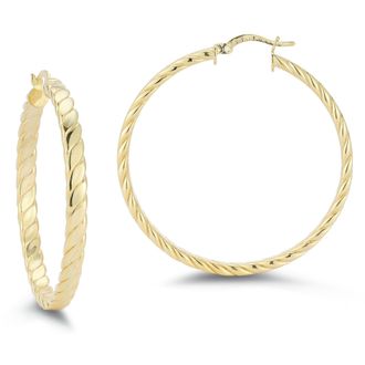 Glaze Jewelry Sterling Silver Large Twist Hoops