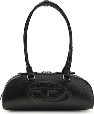 Diesel Black Calf Leather Bos Taurus Shoulder Womens Bag