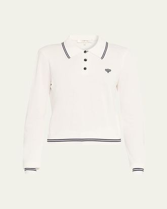 Frame Denim The Long-Sleeve Tennis Polo