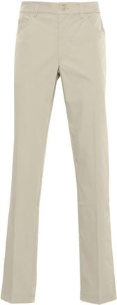 Lacoste logo-patch twill trousers - men - Polyester - 34 - Green