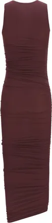 Wolford Womens Asymmetric Semi-Sheer Midi Dress Wild Plum Polyamide; Elastane