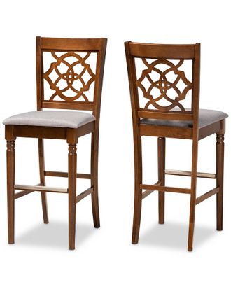 Baxton Studio Alexandra 2-Piece Bar Stool Set