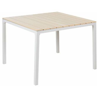 Beliani Beliani - Tavolo da Giardino beige e Alluminio Bianco Resistente Moderno Prato