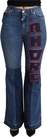 Dolce & Gabbana Katoenen Broek Jeans - Stijlvol en veelzijdig - Dames - Flared Jeans - Blauw - XS - Katoen - Jeans
