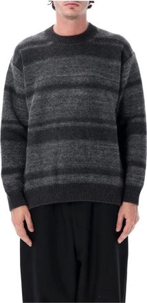 Comme Des Gar&ccedil;ons Mohair Stripes Trui - Heren - Truien - Grijs - Maat: M Mohair