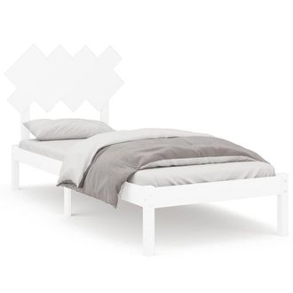 Berkfield Home Bed Frame White 90x190 cm Single Solid Wood
