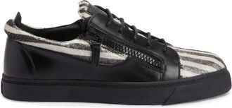 Giuseppe Zanotti Sneakers Frankie con doppia zip - Nero