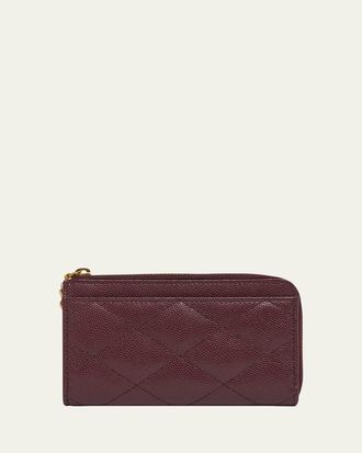 Saint Laurent YSL Quilted Leather Wallet