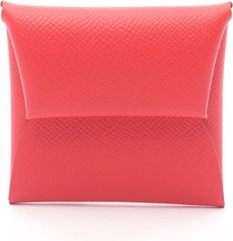 Herm&egrave;s Bastia Bougainvillier Red Color Epsom Leather Coin Purse/Coin Case (Pre-Owned)