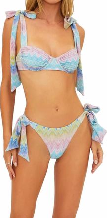 Beach Riot Drea Metallic Shine Top In Sunset Chevron