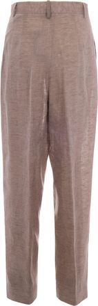 Fabiana Filippi Womens Trousers Carrot Fit Dove Grey Linen
