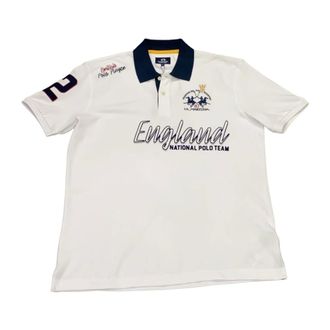 La Martina Polo Shirts, male, White, XL, White Polo Shirt Tmp333Pk