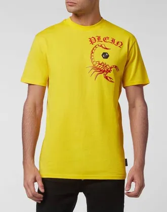 Philipp Plein T-Shirt Round Neck Scorpion Men in Yellow at Nordstrom, Size Xxx-Large