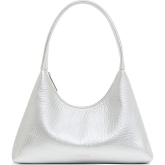 Mansur Gavriel Mini Candy Metallic Leather Shoulder Bag in Silver at Nordstrom