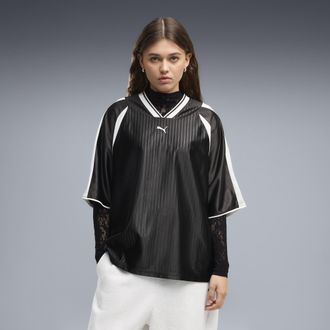 Puma Maglia da calcio oversize T7 da donna, Abbigliamento, Nero, XL