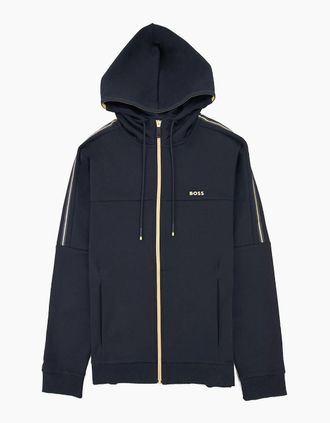 HUGO BOSS Mens Hugo Boss Saggy 1 Hoody Side Stripes Navy - Size: 38