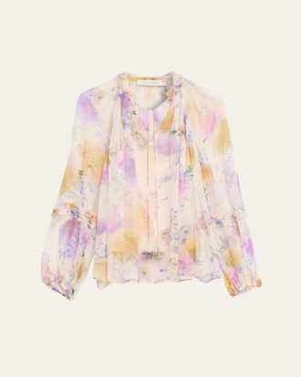 Zimmermann Luna Ruffle Billow Blouse