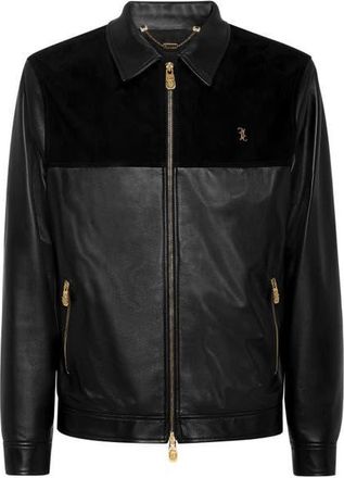 Billionaire Boys Club Nappa And Suede Blouson Men in Black at Nordstrom, Size Xxx-Large