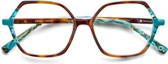 Etnia Barcelona Ceres Geometric Oversized Eyeglasses with Colorblock Accents