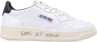 Autry White Logo Low Top Sneakers