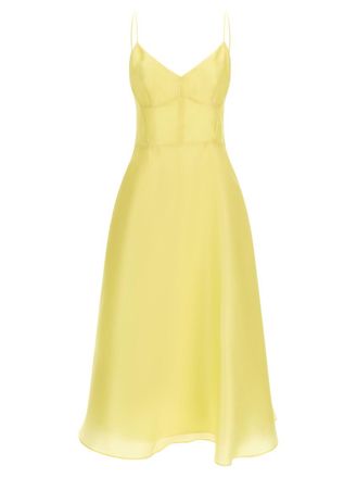 Alberta Ferretti Yellow Silk organza dress