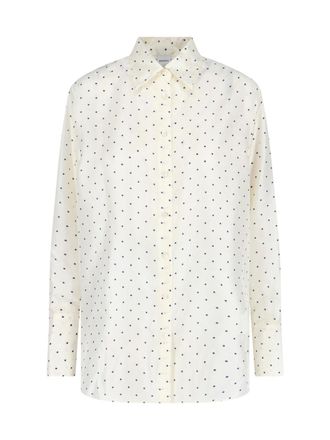 Aspesi Silk Shirt With All-Over Polka Dot Pattern