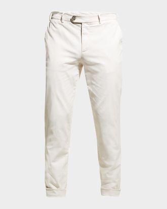 Brunello Cucinelli Men & apos;s American Pima Italian-Fit Chino Trousers