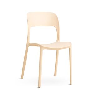 Siediti Fuori e Dentro Set de 4 sillas de jard&iacute;n apilables en resina crema