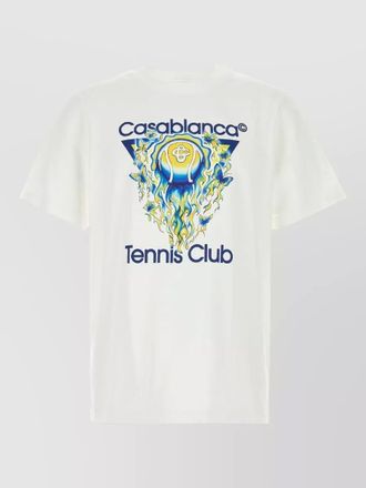 Casablanca cotton crew neck graphic print t-shirt