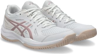 Asics Hallenschuh ASICS UPCOURT 6, Damen, Gr. 37,5, wei&szlig;, morganite, Textil, Schuhe Hallenschuh, besonders geeignet f&uuml;r Handball und Volleyball