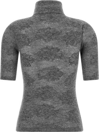 Brunello Cucinelli Womens Gray Silk Cardigan Clothing