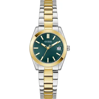 Guess Date Bracelet Watch, 32mm in 2-Tone at Nordstrom