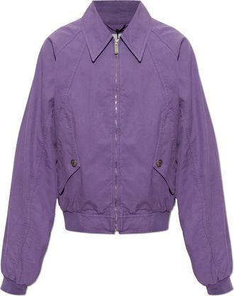 Versace Cotton Jacket - Dames - Bomber jackets - Paars - S - Katoen - Jassen