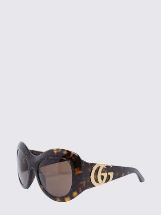 Gucci Occhiali da sole cat-eye in acetato tartarugato con logo Monogram GG
