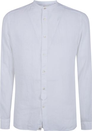 Tintoria Mattei Linen Shirt With A Mandarin Collar