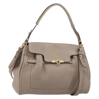 Ferragamo Pre-owned Handbags, female, Beige, Size: ONE SIZE Pre-owned Handbag