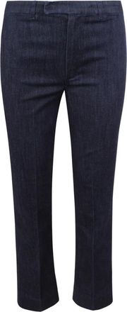 Max Mara Stretch Denim Broek - Dames - Cropped Jeans - Blauw - S - Denim - Jeans