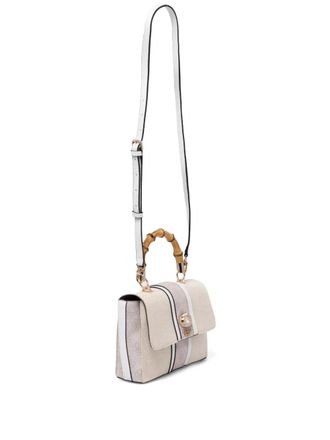Guess Co Kerima bamboo-handle cross-body bag - women - Cotton - One Size - Neutrals
