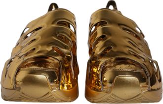 Dolce & Gabbana Gold Daymaster Leather Low Top Sneakers Mens Shoes (Pre-Owned)