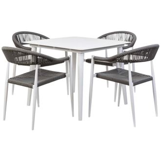 Wanderlust Deco Conjunto mesa y 4 sillas multicolor, mesa:90x90x74.silla(4):56x60x78