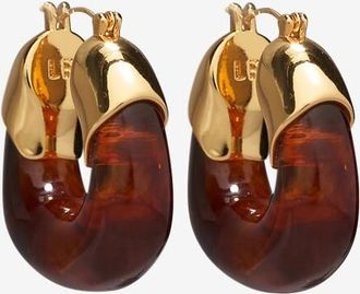 Lizzie Fortunato Creolen aus Harz Organic Tortoise